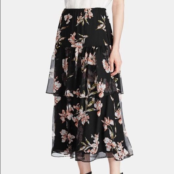 Ralph Lauren Tiered Georgette Peasant Skirt NWT - Picture 2 of 2